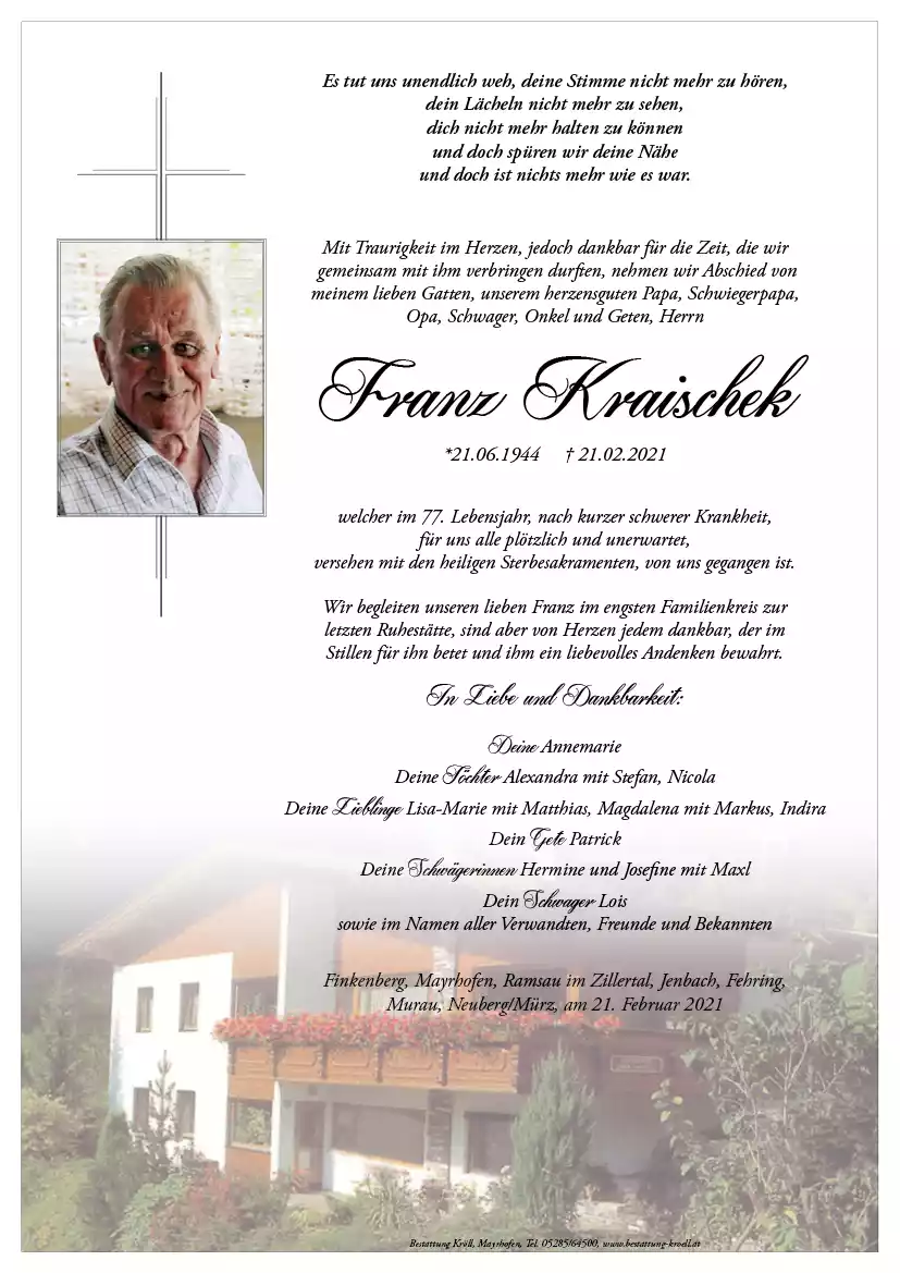 Parte von Franz Kraischek